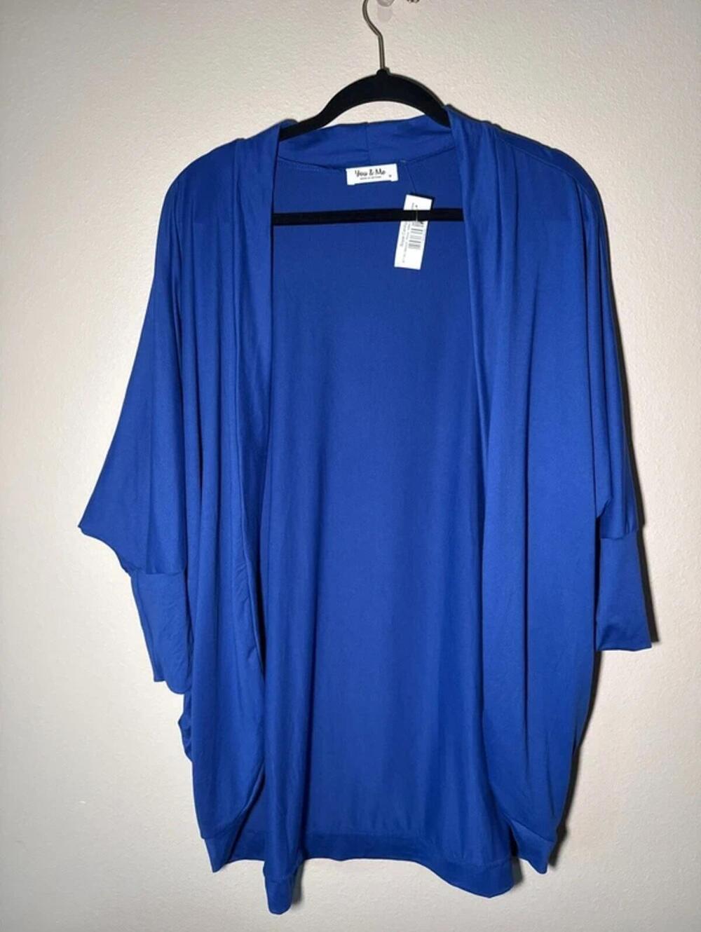 NWT Royal Blue Dolman Sleeve Cardigan, Medium